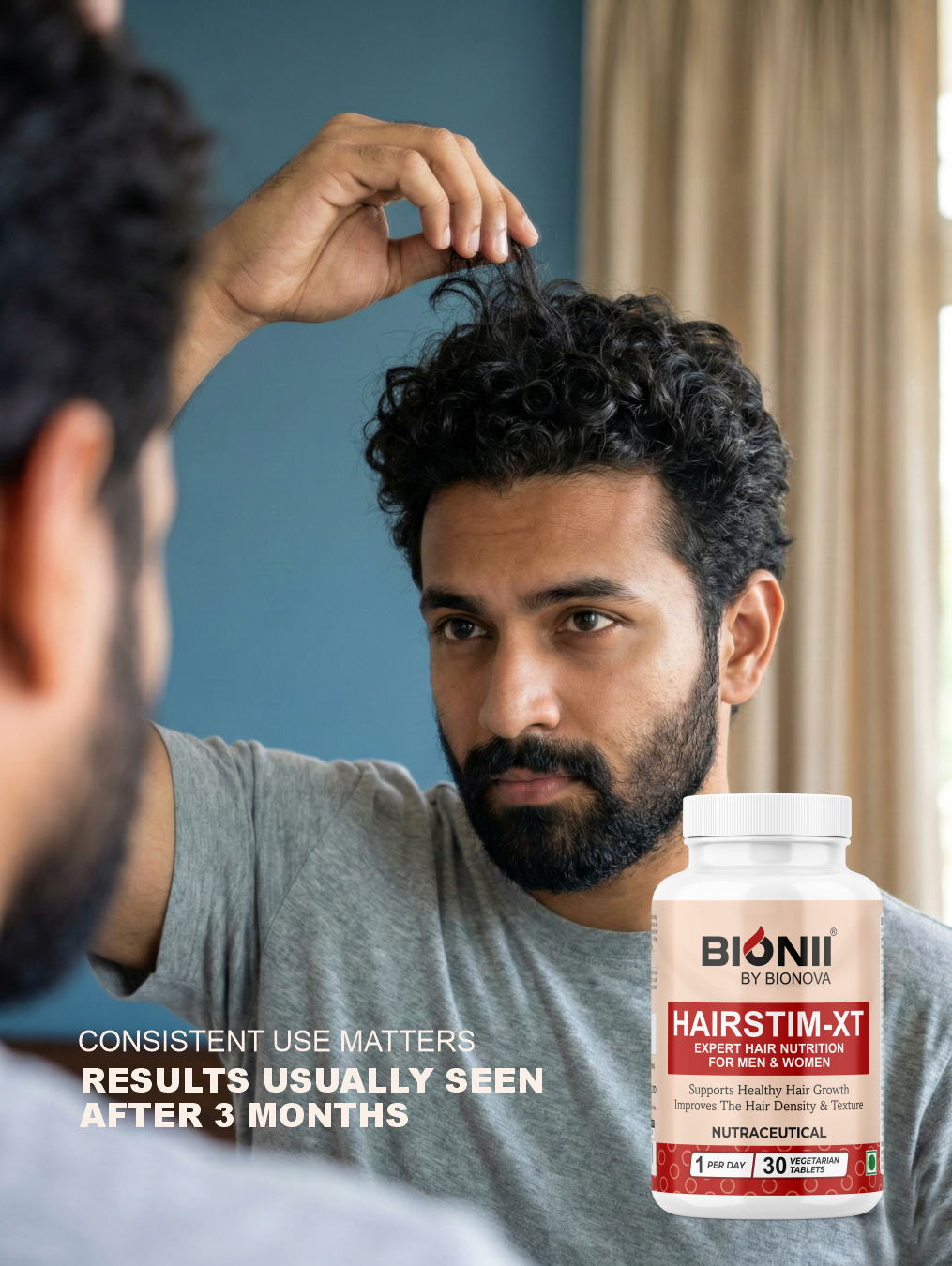 HAIRSTIM-XT Tablets (30 Tablets) – Expert hair nutrition to support stronger, thicker & healthier hair