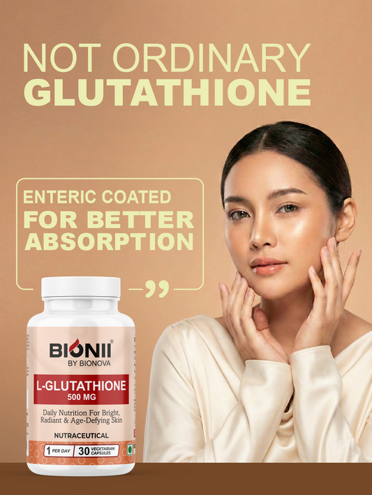 L-Glutathione 500 mg Capsules (30 Capsules) – Daily nutrition for bright, radiant skin