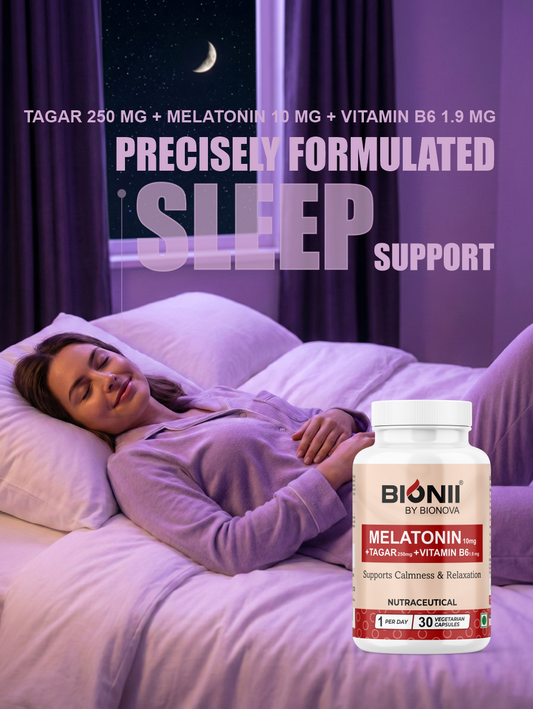 Melatonin 10 mg + Tagar Capsules (30 Capsules) – Supports calmness & relaxation