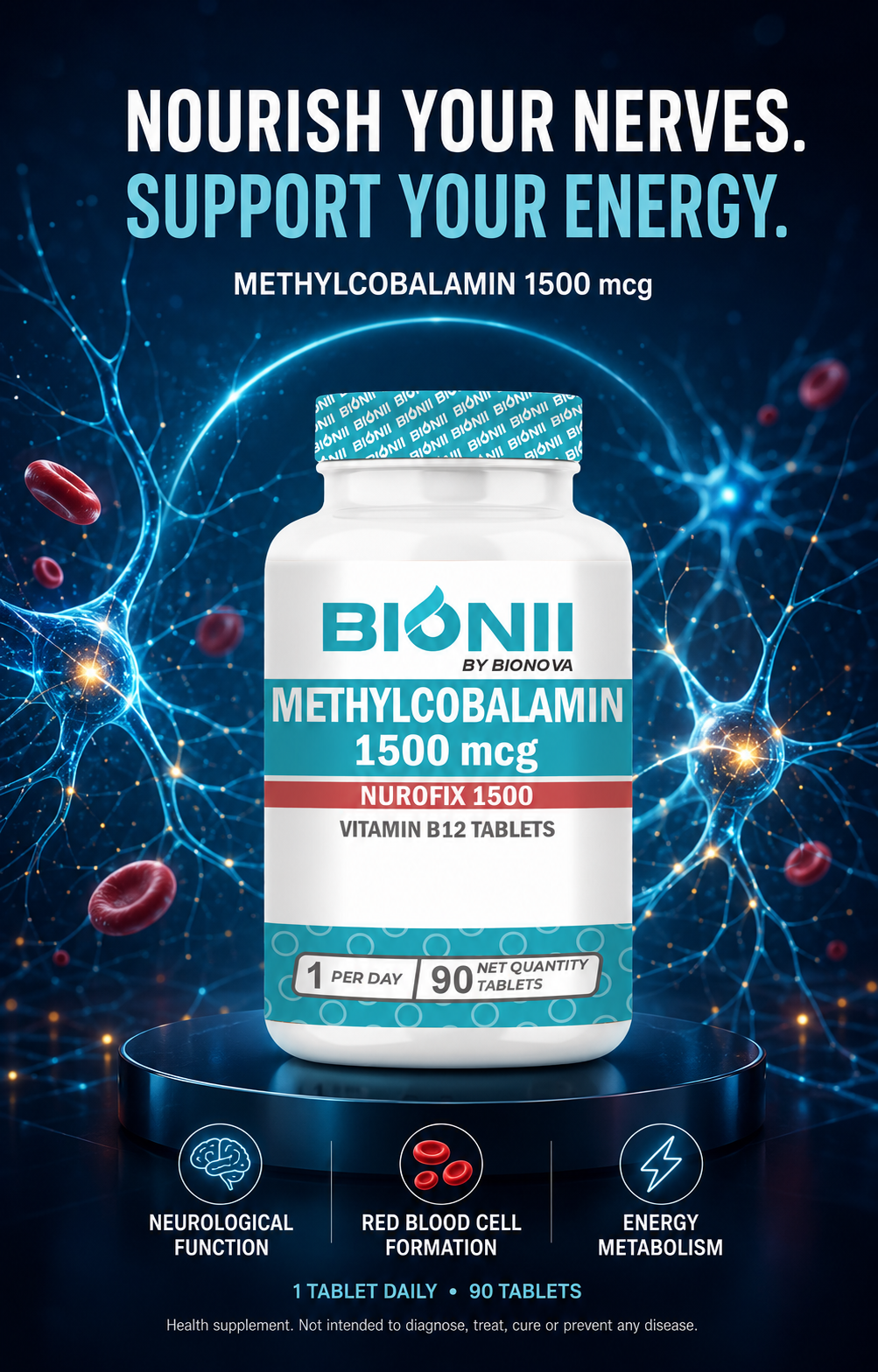 Vitamin B12 Tablets – Methylcobalamin 1500 mcg Benefits