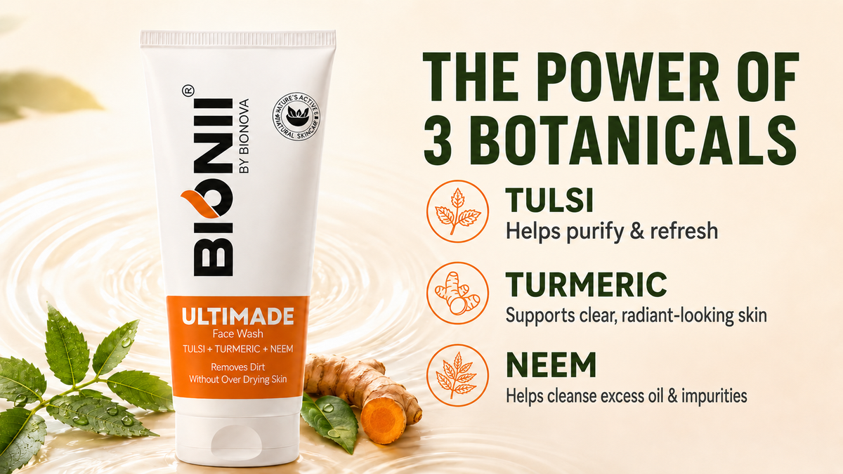 Neem Face Wash with Tulsi & Turmeric: The Triple Herbal Defense Against Acne and Pimples