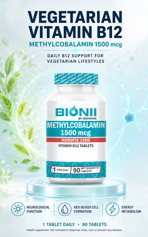 Vegetarian Vitamin B12 Tablets | Methylcobalamin 1500 mcg
