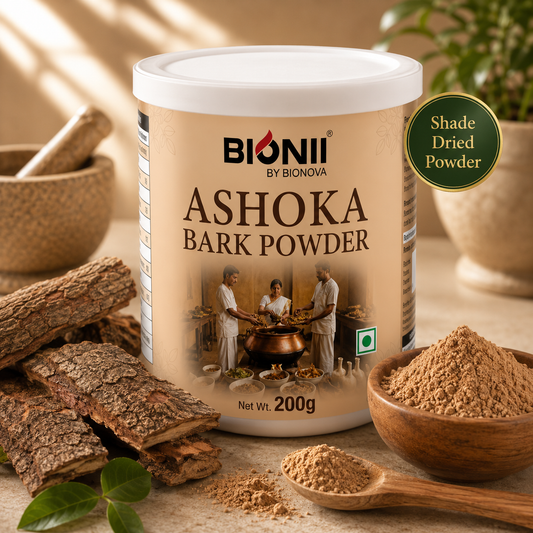 Bionii Ashoka Powder 200g – Organically Processed Ashoka Bark Powder for Herbal Tea & Topical Use