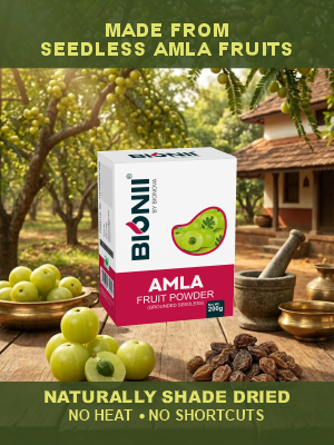 Bionii Amla Powder 200g - Organically Processed Amla Fruit Powder for Herbal Tea & Topical Use