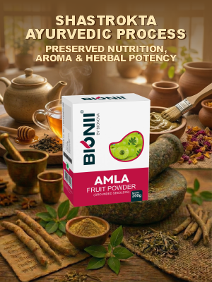 Bionii Amla Powder 200g - Organically Processed Amla Fruit Powder for Herbal Tea & Topical Use