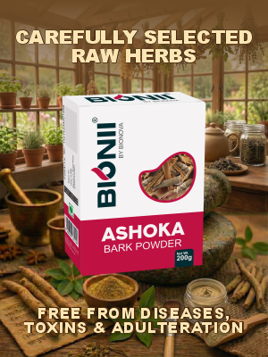 Bionii Ashoka Powder 200g – Organically Processed Ashoka Bark Powder for Herbal Tea & Topical Use
