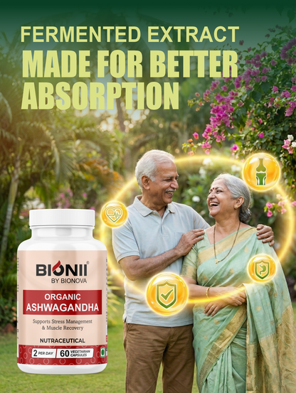 Organic Ashwagandha Capsules (60 Capsules) – Daily support for stress balance & recovery