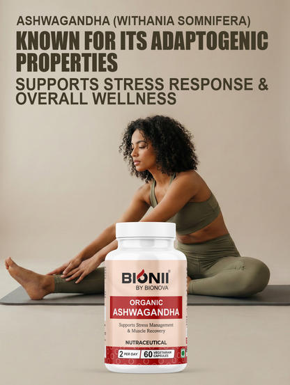 Organic Ashwagandha Capsules (60 Capsules) – Daily support for stress balance & recovery