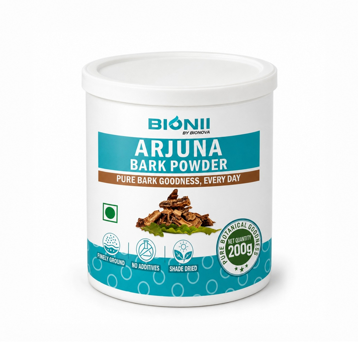 Bionii Arjuna Powder 200g – Organically Processed Arjuna Bark Powder for Herbal Tea & Topical Use