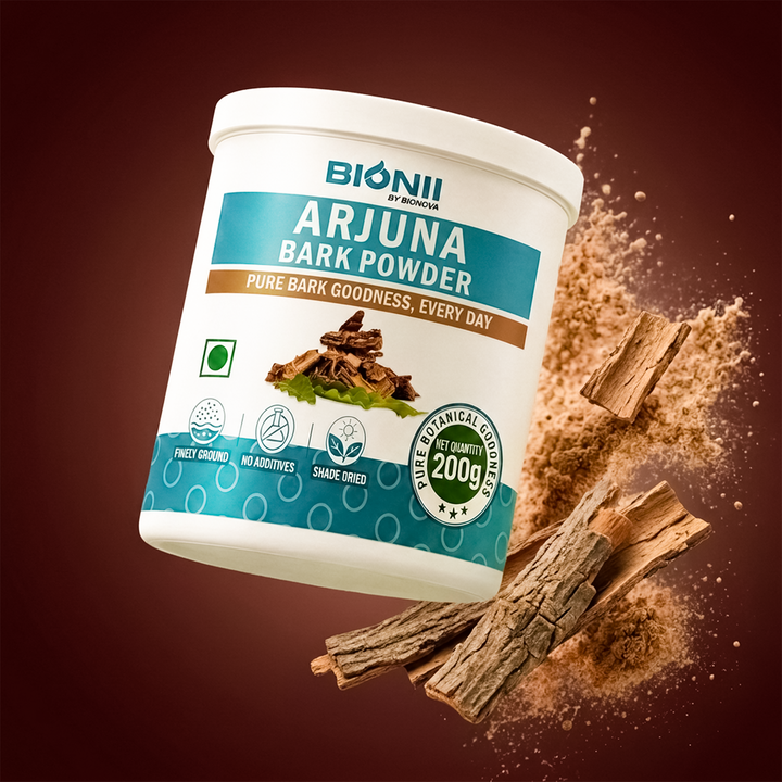 Bionii Arjuna Powder 200g – Organically Processed Arjuna Bark Powder for Herbal Tea & Topical Use