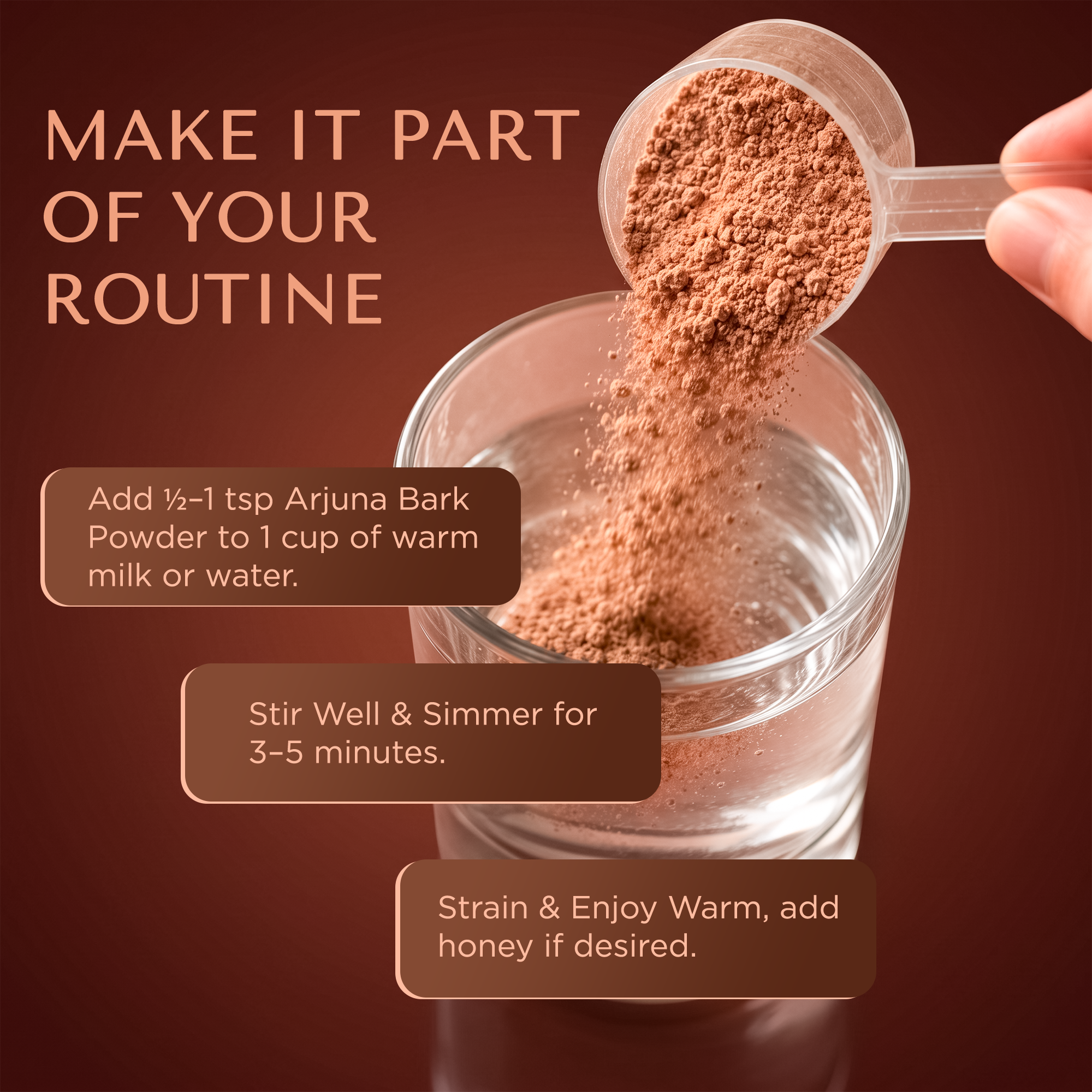 Bionii Arjuna Powder 200g – Organically Processed Arjuna Bark Powder for Herbal Tea & Topical Use