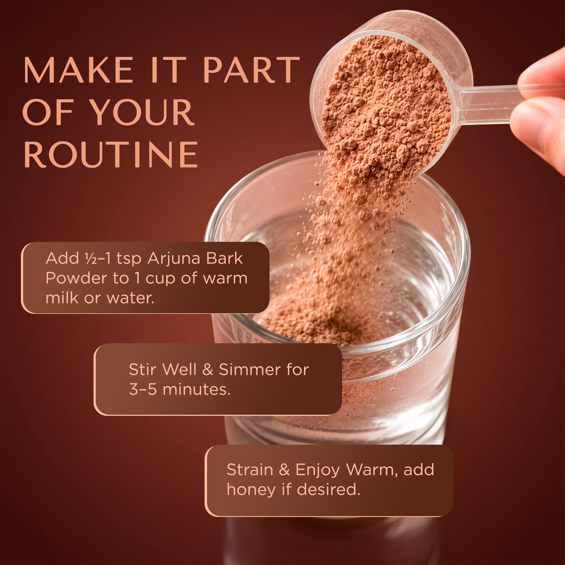 Bionii Arjuna Powder 200g – Organically Processed Arjuna Bark Powder for Herbal Tea & Topical Use