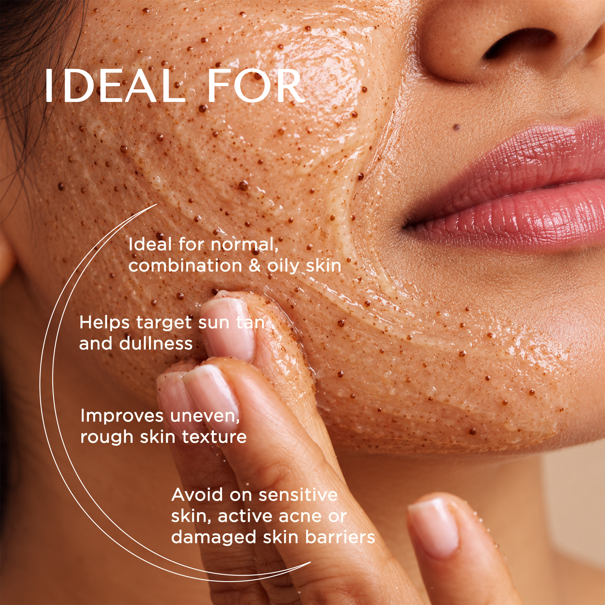 Bionii De-Tan Face Scrub | ACB Fruit Mix & Walnut for Sun Tan Removal | Brightening Exfoliator for Fresh, Luminous Skin
