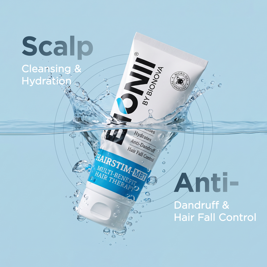 Bionii Hairstim-MBT Anti-Hairfall & Anti-Dandruff Shampoo with Keratin & Rosemary