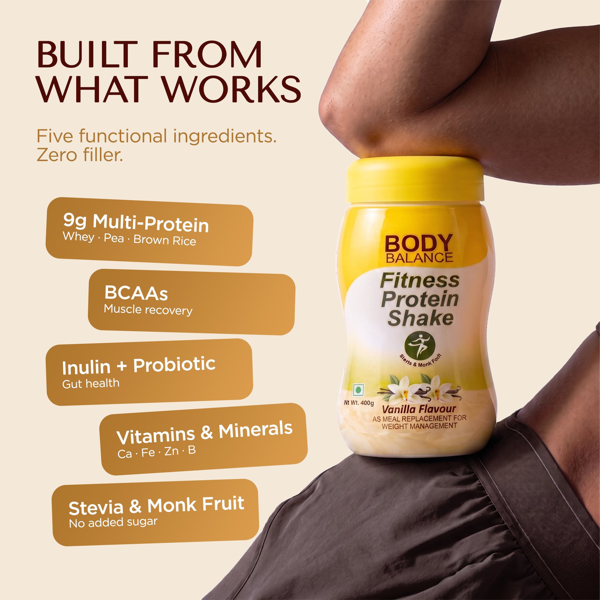 Body Balance Meal Replacement Protein Shake – Vanilla, 400 g | Weight Management Support
