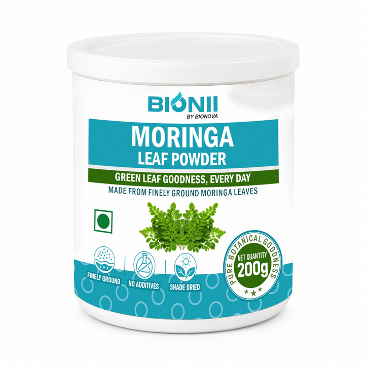 Bionii Moringa Leaf Powder 200g – Nutrient-Rich Superfood for Immunity & Digestive Health