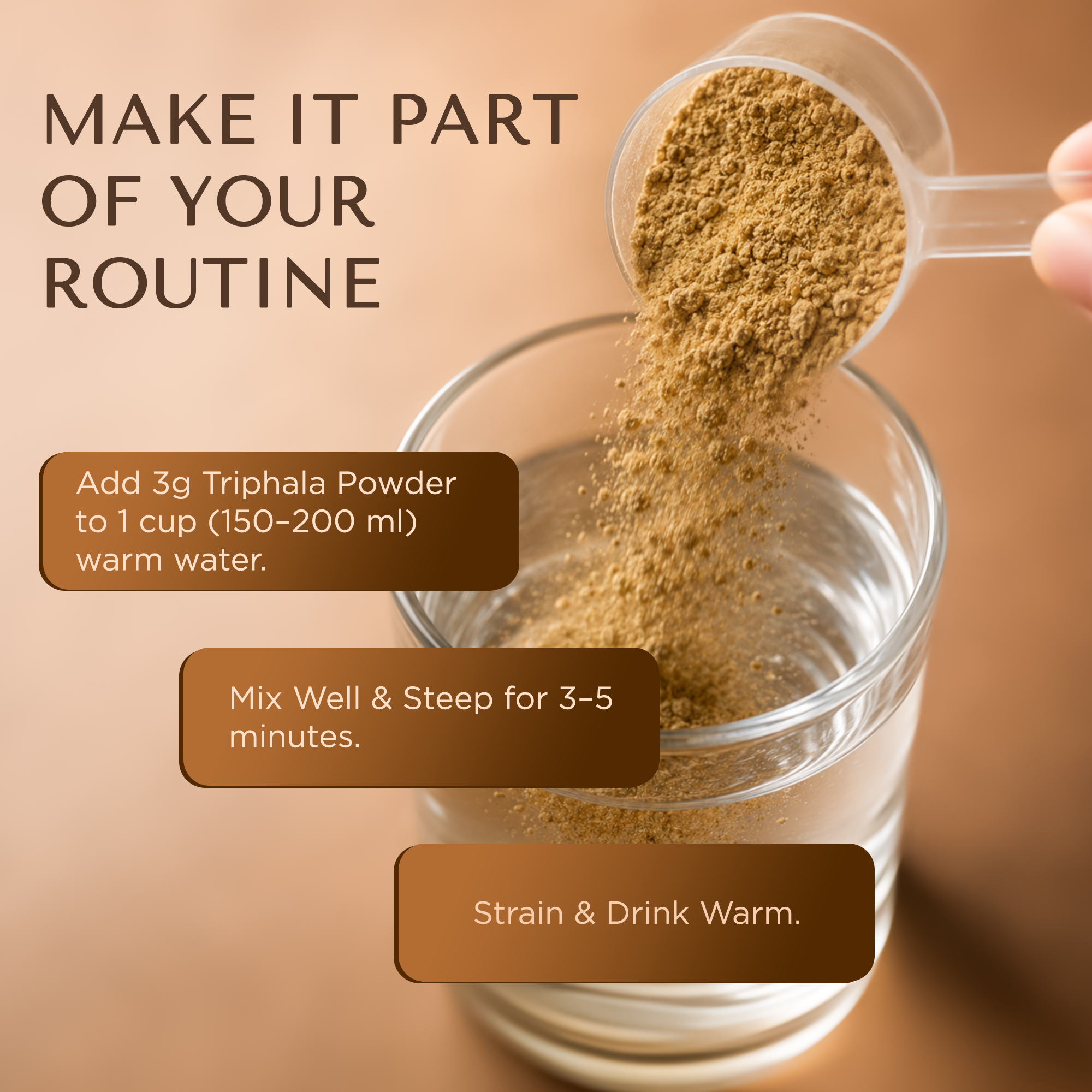 Bionii Triphala Powder 200g – Organic Amla, Bibhitaki & Haritaki Blend for Tea & Topical Use