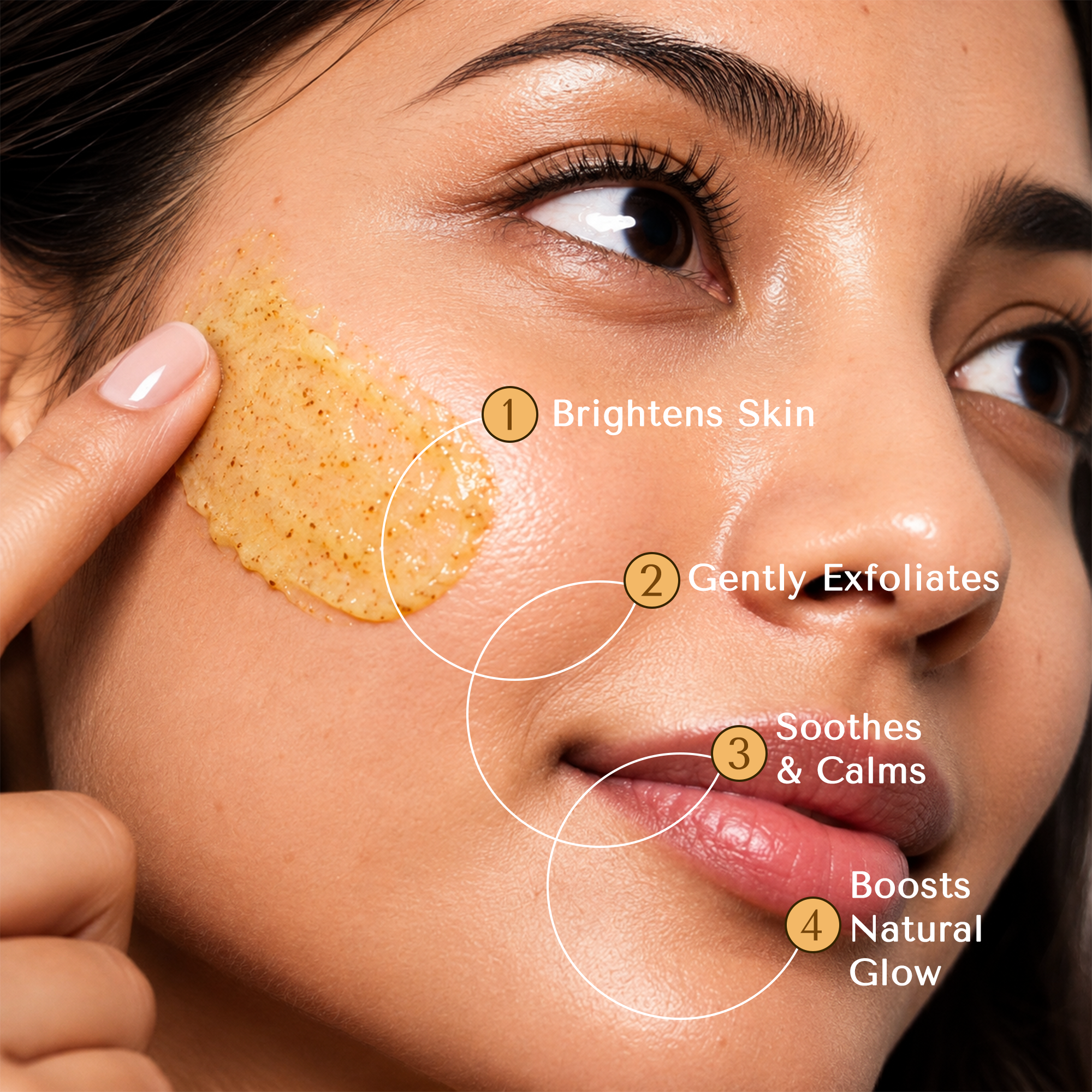 Bionii Ubtan Glow Face Scrub with Sandalwood & Turmeric for radiant skin