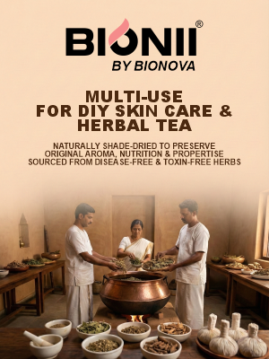 Bionii Brahmi Powder 200g – Organically Processed Brahmi Leaves Powder for Herbal Tea & Topical Use