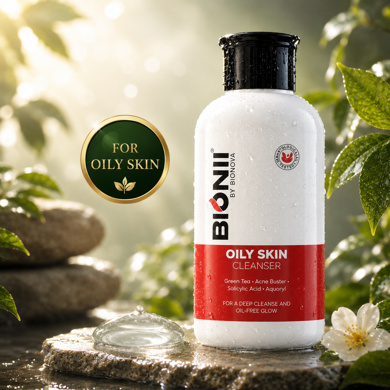 Oily Skin Cleanser 100g with green tea for deep cleansing without dryness