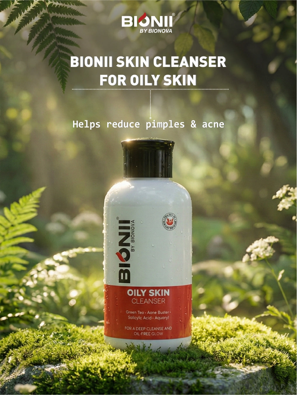 Oily Skin Cleanser 100g with green tea for deep cleansing without dryness