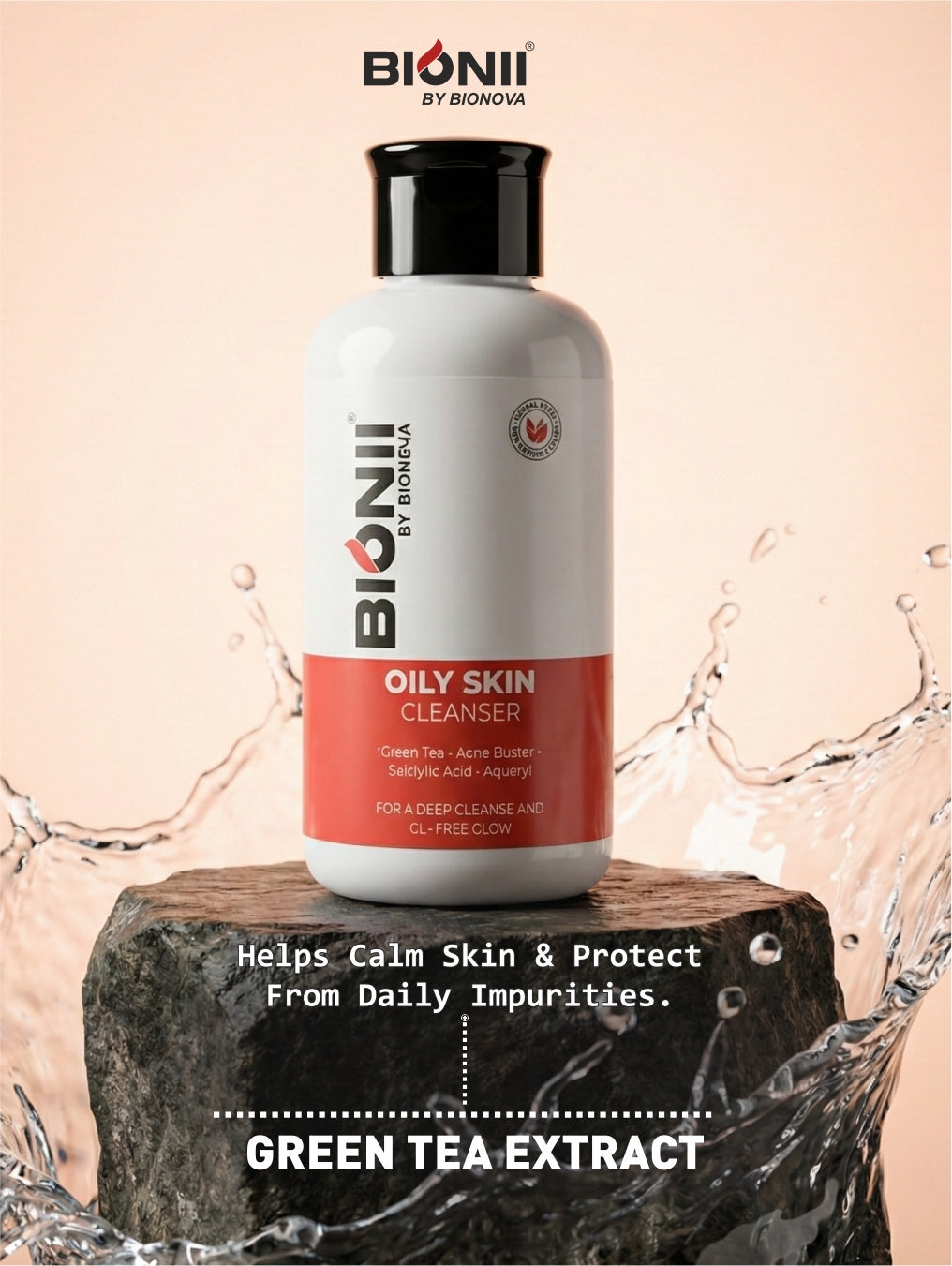 Oily Skin Cleanser 100g with green tea for deep cleansing without dryness