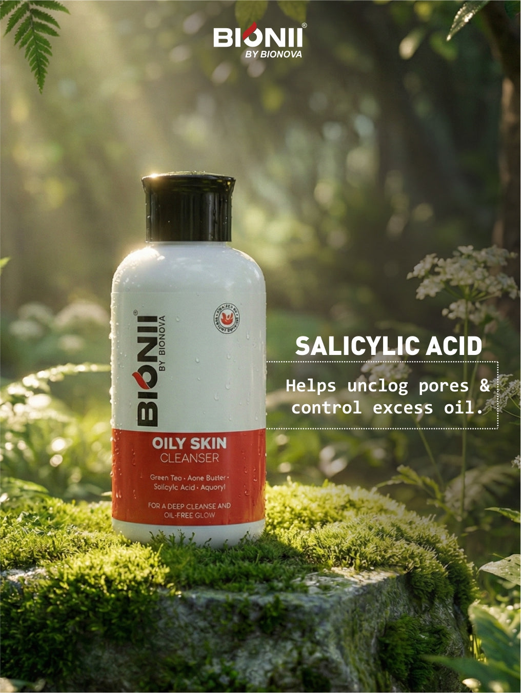 Oily Skin Cleanser 100g with green tea for deep cleansing without dryness