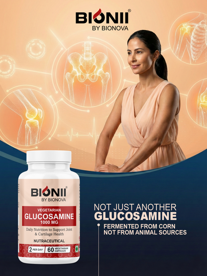 GLUCOSAMINE Vegetarian 1000 mg Capsules (60 Capsules) – Daily joint & cartilage support