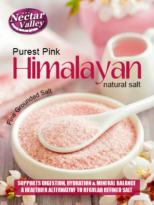 Nectar Valley Himalayan Pink Salt 1kg – All Natural, Premium Rock Salt for Cooking & Seasoning