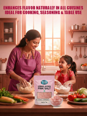 Nectar Valley Himalayan Pink Salt 1kg – All Natural, Premium Rock Salt for Cooking & Seasoning