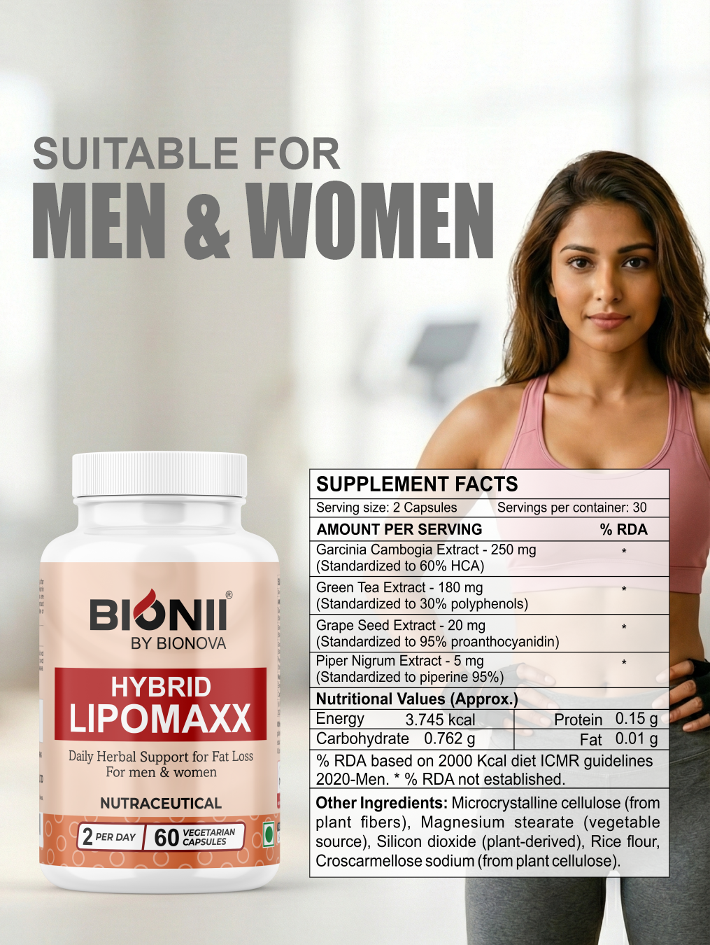 Hybrid Lipomaxx Capsules (60 Capsules) – Supports fat metabolism, energy & performance