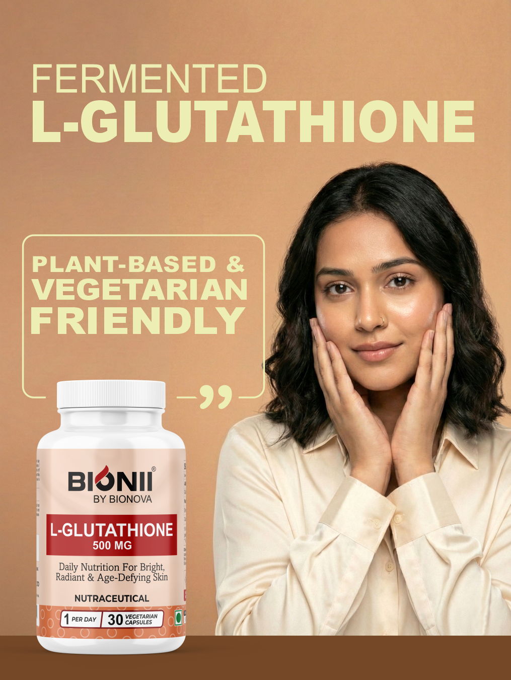 L-Glutathione 600 mg Capsules (30 Capsules) – Daily nutrition for bright, radiant skin