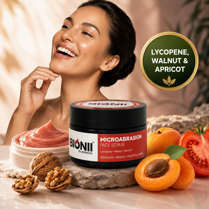 Bionii Micro Abrasion Face Scrub with Lycopene, Walnut & Apricot
