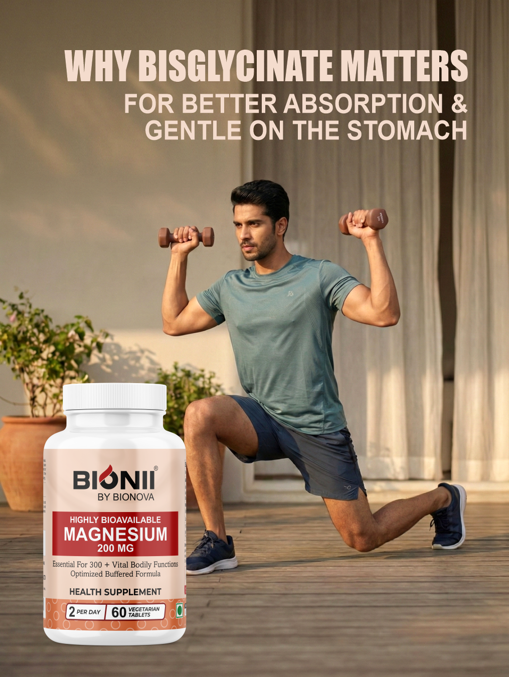 Magnesium 220 mg Tablets (60 Tablets) – Buffered magnesium for daily balance & relaxation
