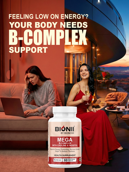 Mega B-Complex Tablets (60 Tablets) – Daily energy & nervous system support
