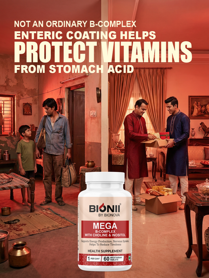 Mega B-Complex Tablets (60 Tablets) – Daily energy & nervous system support