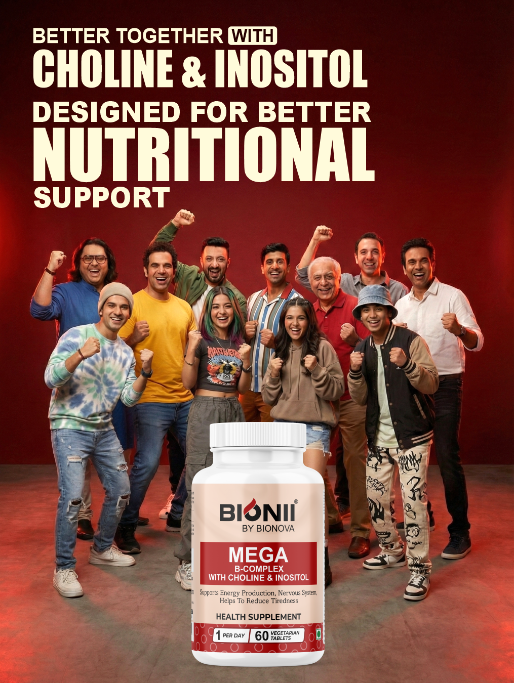 Mega B-Complex Tablets (60 Tablets) – Daily energy & nervous system support