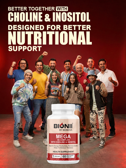 Mega B-Complex Tablets (60 Tablets) – Daily energy & nervous system support