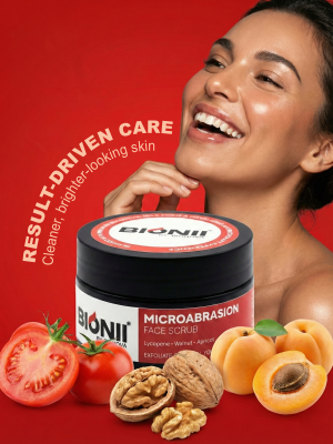 Bionii Micro Abrasion Face Scrub with Lycopene, Walnut & Apricot