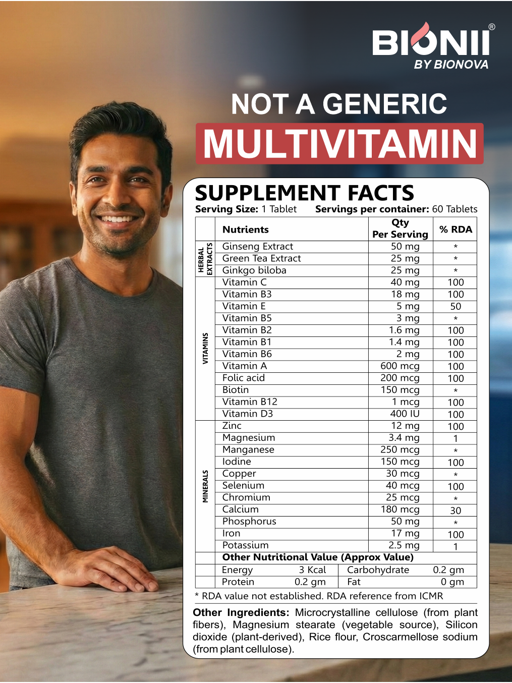 Multivitamin Men Tablets (60 Tablets) – Daily support for strength, stamina & immunity
