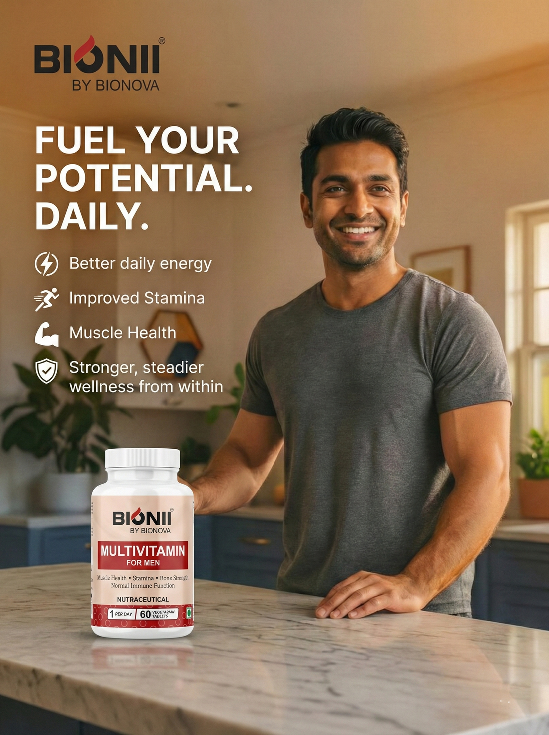 Multivitamin Men Tablets (60 Tablets) – Daily support for strength, stamina & immunity