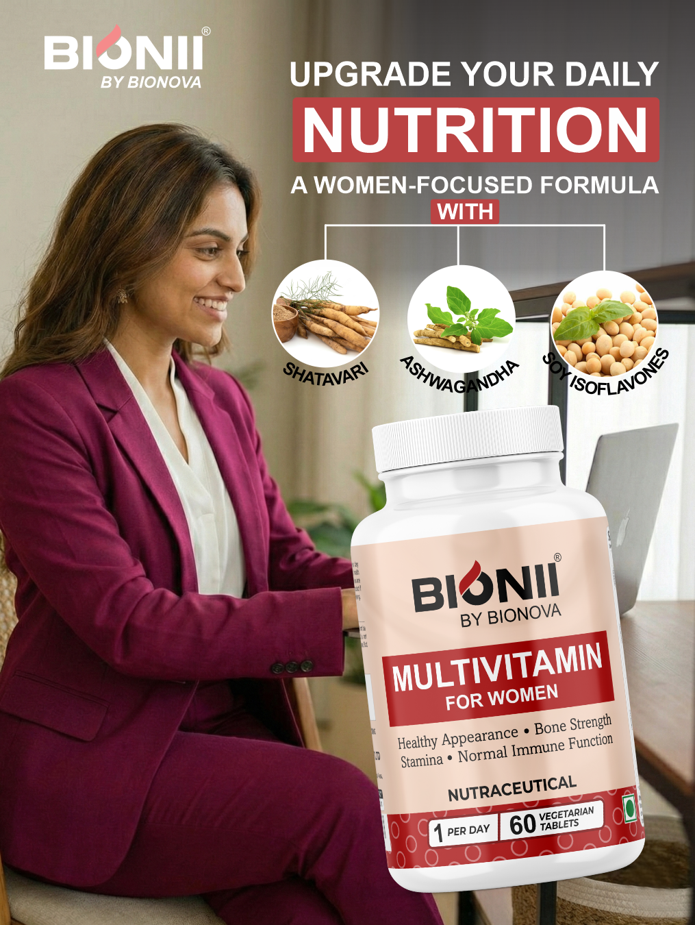 Multivitamin Women Tablets (60 Tablets) – Daily support for beauty, strength & immunity