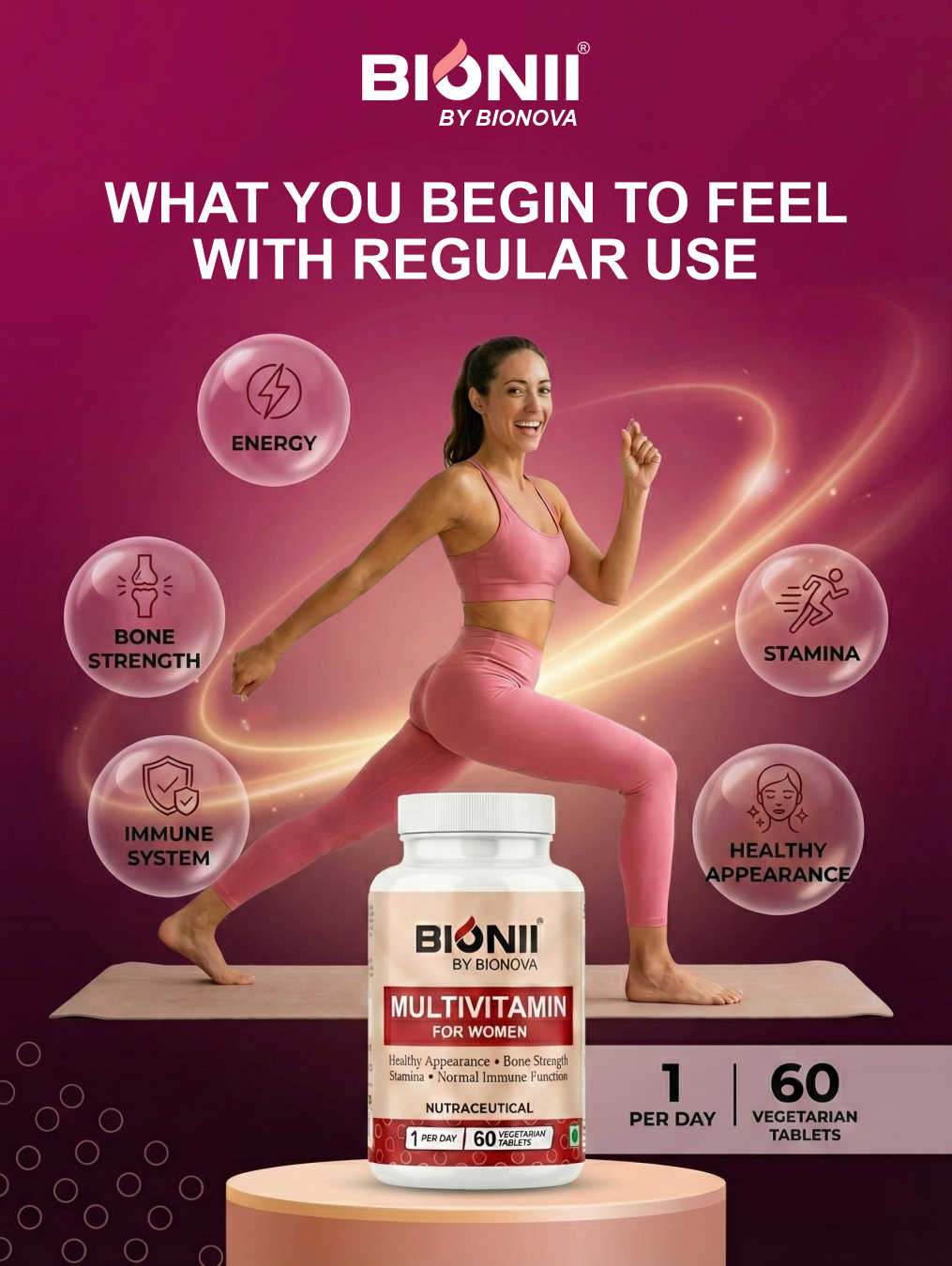 Multivitamin Women Tablets (60 Tablets) – Daily support for beauty, strength & immunity