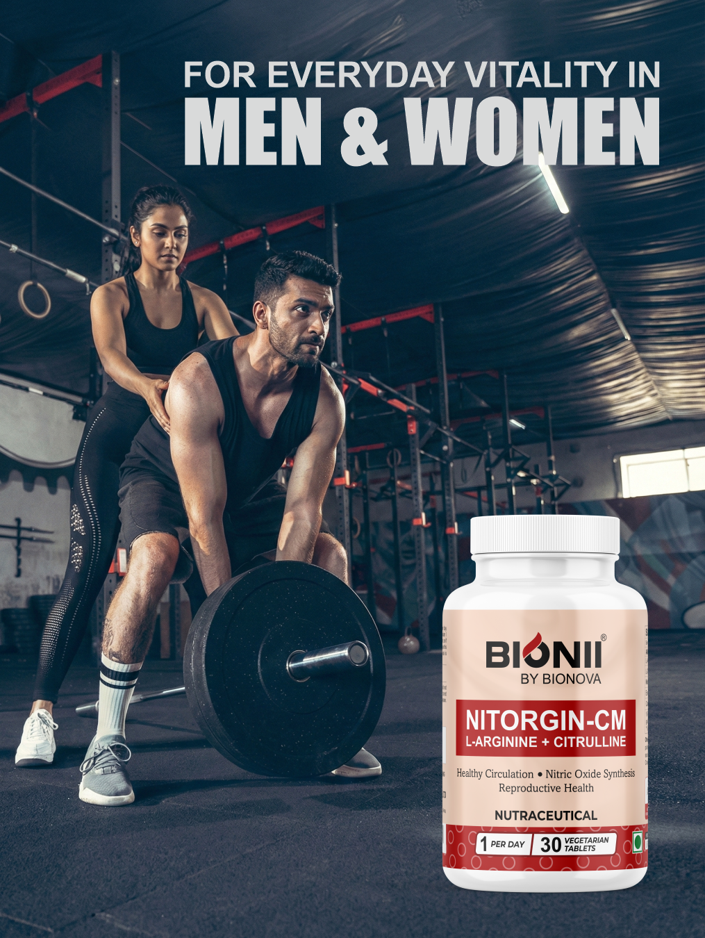NITORGIN-CM Tablets (30 Tablets) – Supports healthy circulation & nitric oxide levels