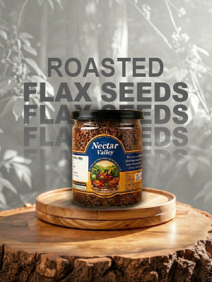 Roasted Flax Seeds 200g – Rich in Omega-3, Fiber & Plant Protein | Slow Roasted Flaxseed