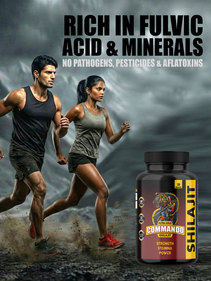 Ultra Gold Commando Shilajit Capsules (30 Capsules) – Ayurvedic Strength, Stamina & Power