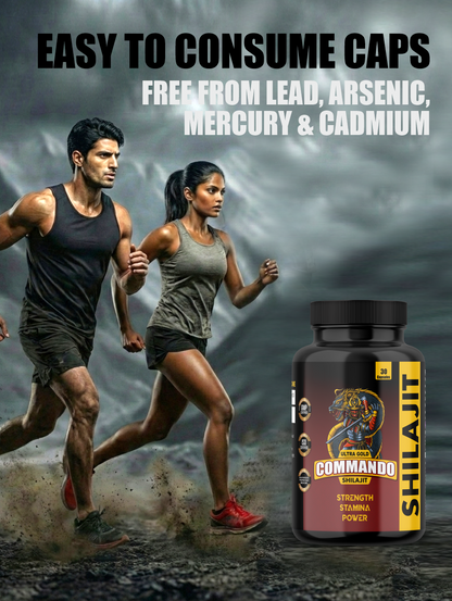Ultra Gold Commando Shilajit Capsules (30 Capsules) – Ayurvedic Strength, Stamina & Power