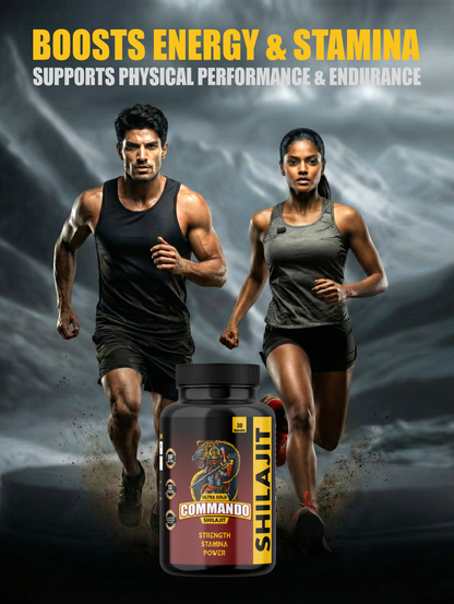 Ultra Gold Commando Shilajit Capsules (30 Capsules) – Ayurvedic Strength, Stamina & Power