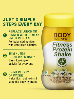 Body Balance Meal Replacement Protein Shake – Vanilla, 400 g | Weight Management Support