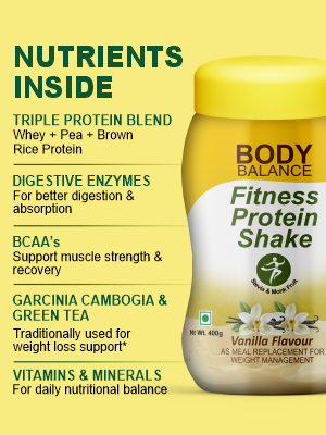 Body Balance Meal Replacement Protein Shake – Vanilla, 400 g | Weight Management Support
